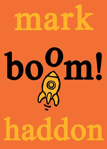 boom, rocket ship, orange, book cover, mark haddon