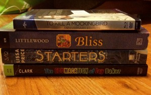 In My Mailbox pile Bliss Bliss, Starters, To Kill A Mockingbird, The Edumacation of Jay Baker